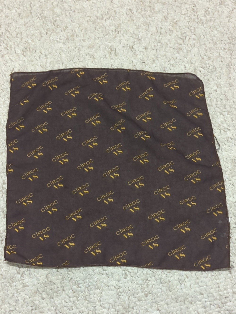 Ciroc Branded Brown & Gold Logo Square Scarf